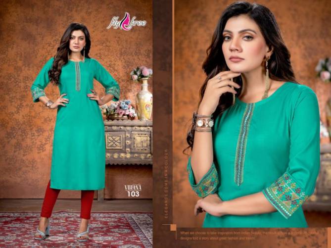 Fly Free Vihana New exclusive Wear Designer Rayon Kurti Collection